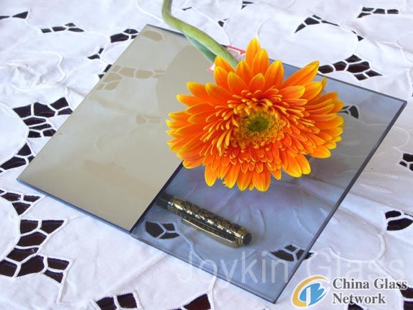 dark grey reflective glass