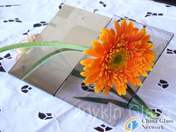 brown reflective glass