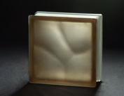 acid brown cloudy glass block