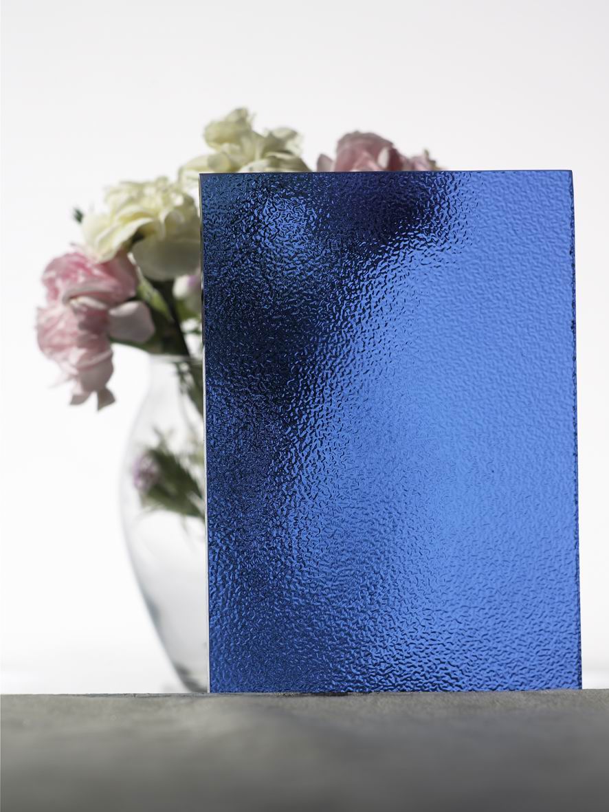 Blue Nashiji Patterned Glass