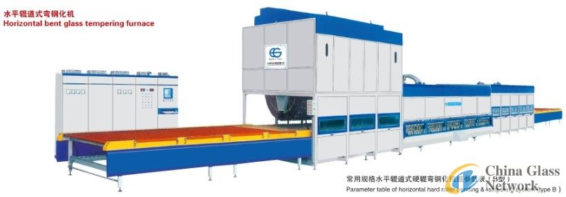 Horizontal bent glass tempering furnace