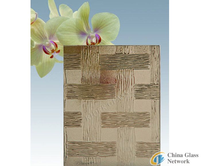 3-8mm Bronze Weaver Patterned Glass with CE & ISO9001