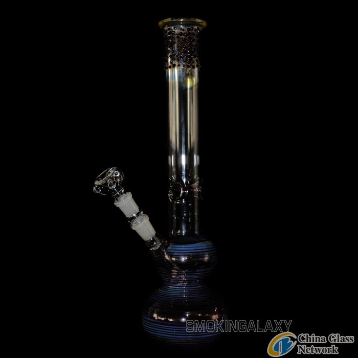 clear long glass art water pipe form factory in China