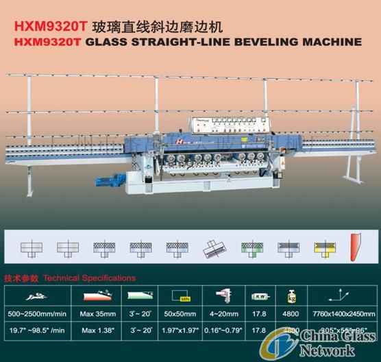 HXM9320T Glass Straight-Line Beveling Machine