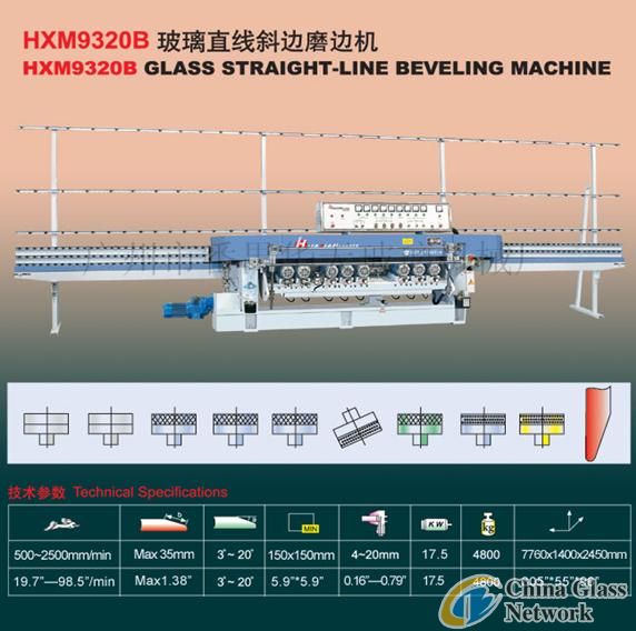 HXM9320B Glass Straight-Line Beveling Machine