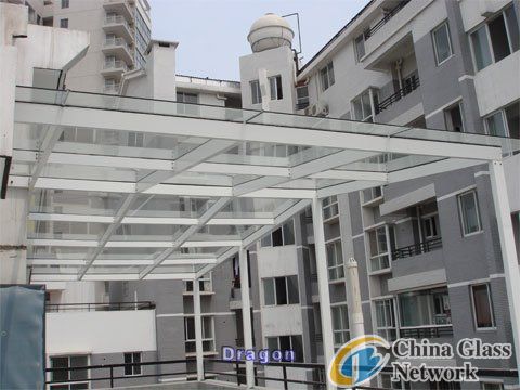 6mm+0.76pvb+6mm laminated glass canopy