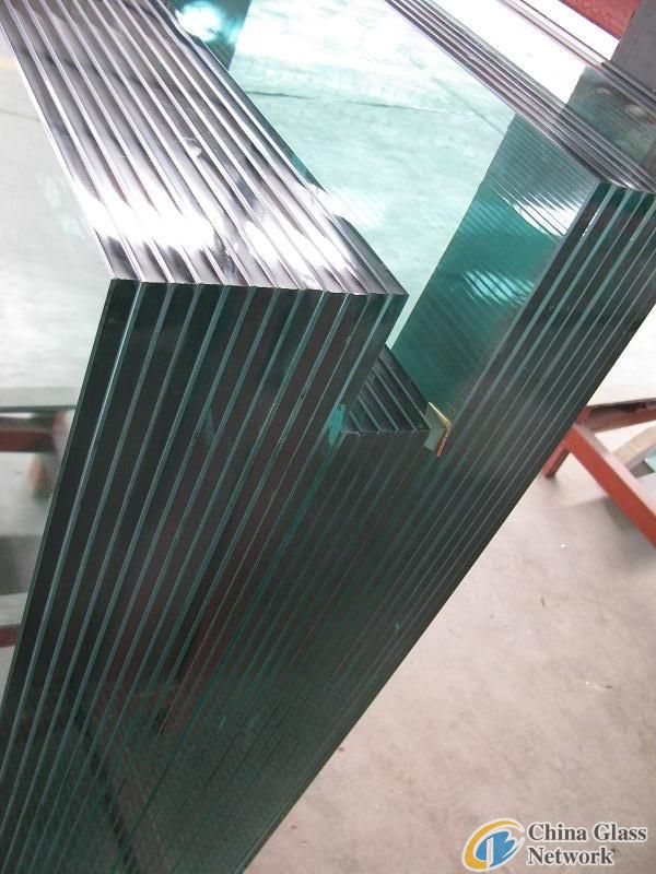 clear tempered/toughened building glass