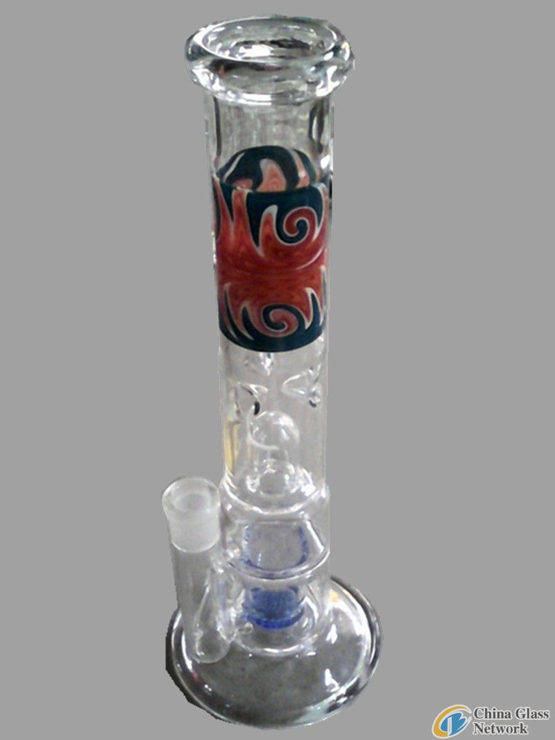 Stained glass bong smoking pipe