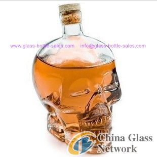 180ml CrossBones Liquor Glass Bottle