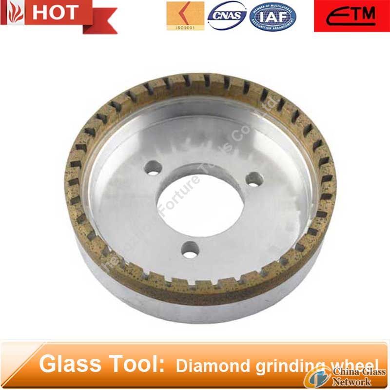 Half segmented metal bond diamond glass grinding wheel