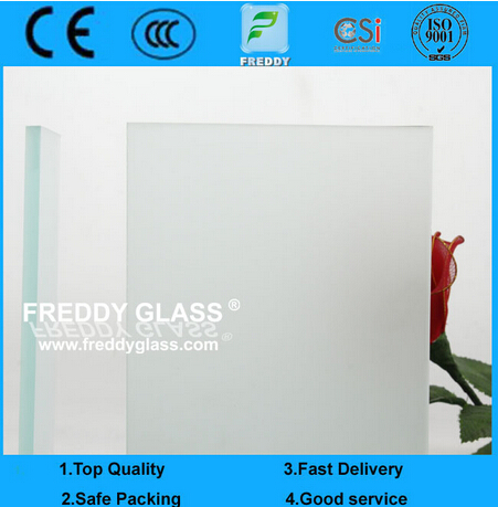 2-12mm Clear Acid Etched Glass/Frosted Glass/Decorative Glass/Bathroom Glass/Door Glass/Tempered Gla