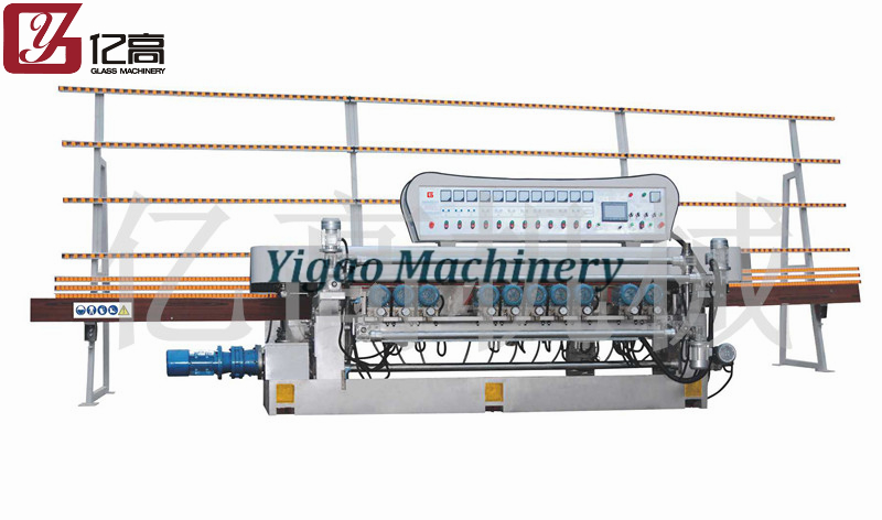 Yigao Machinery/11 Grinding Head Lifting Straight Line Bevelling Machine(YGM-371SJ PLC)