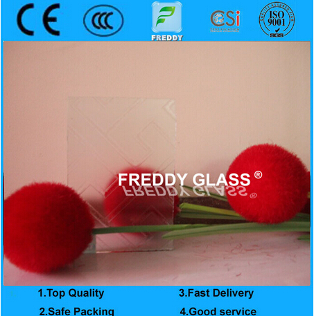 4-12mm Acid Etched Glass and Frosted Glass/Tempered Decorative Frosted Glass-Acid Etched Shower Glas