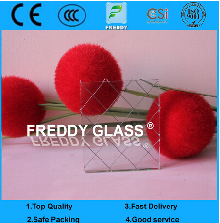 High Quality Clear Wired Pattern Glass Nashiji Glass