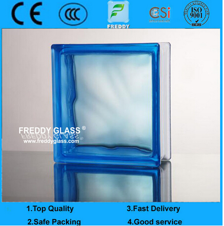 Blue Glass Block/Glass Brick/Glass Shoulder Block/Glass Corner Block