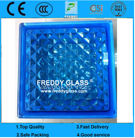 Blue Glass Brick/ Office Building Glass Brick/ Decoration Glass