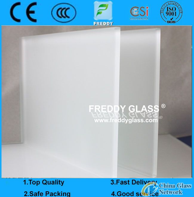 2-19mm ultra clear Non-Figure Print Clear Acid Etched Glass/Sandblasting Glass/Frsted Glass/Sandblas