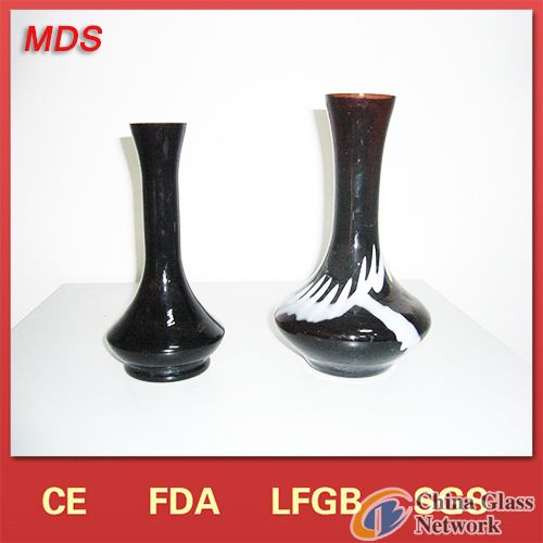 Black Chinese Supplier Flat Glass Vases