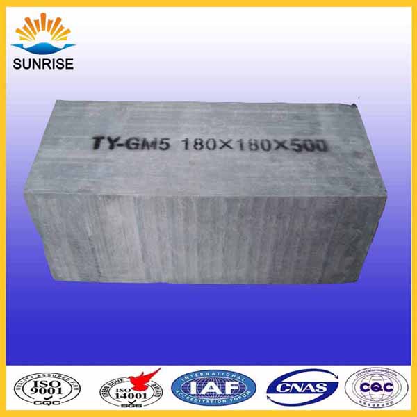 refractory brick  Skid Rail Hearth Block for glass meting