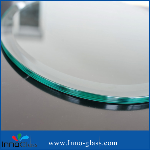 6-8mm Circle Tempered Dinne Table Top with Beveled  Edges on Sale