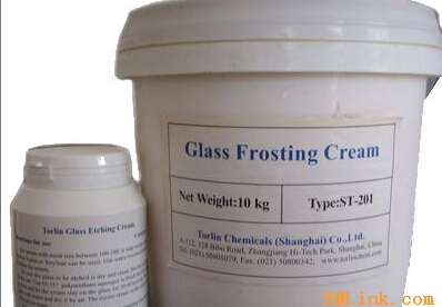 Glass etching cream