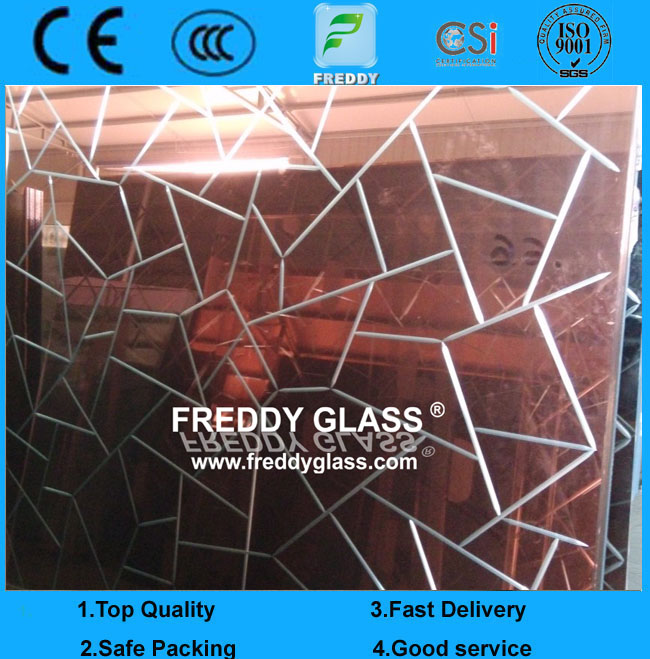 ５mm Decorative Glass with Engraved Pattern