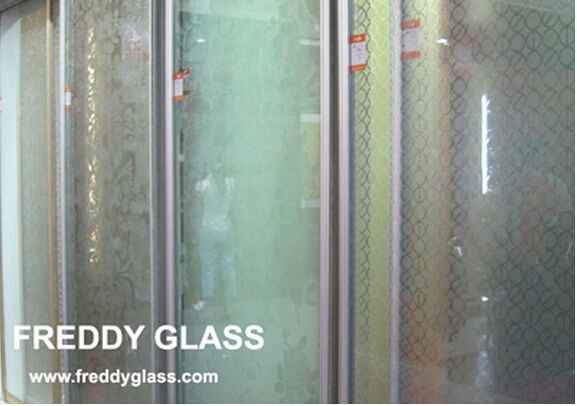 8mm-19mm Tempered Frosted Glass for Bathroom Door