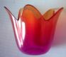 two-color tulip glass candlestick