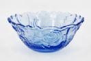 Blue glass rose bowl