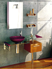 glass base and cabinet