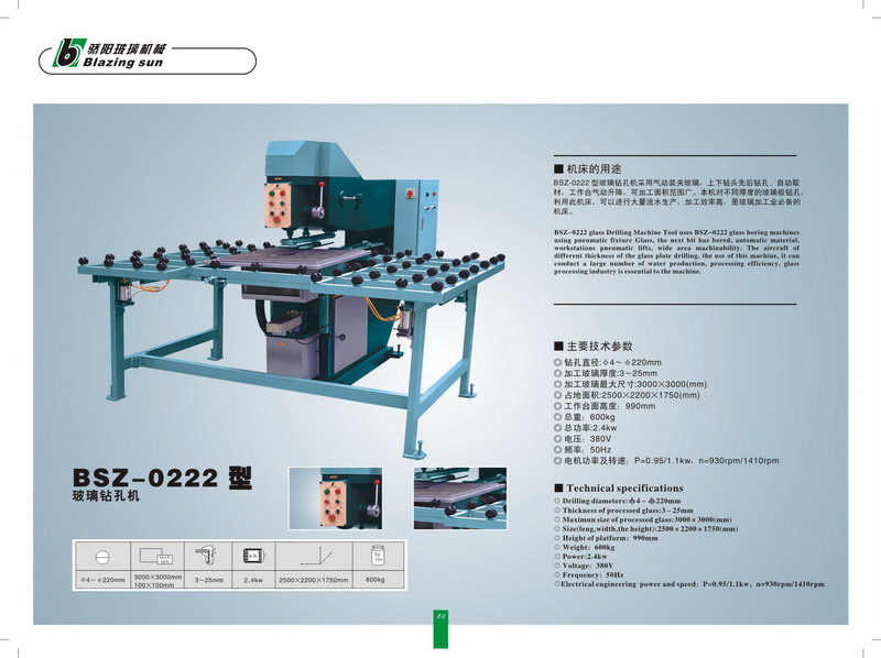 GLASS drilling machine