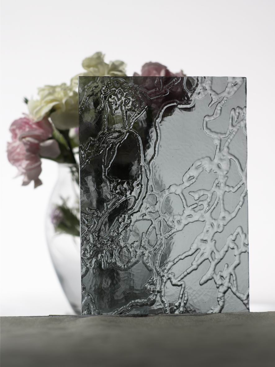 4mm Dark Grey Patterned Glass