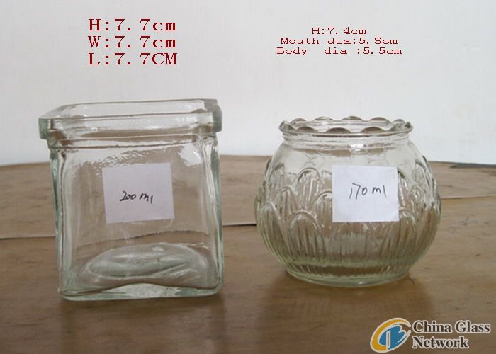 glass candle jars