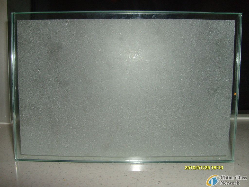 sandblasted float glass