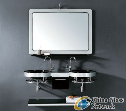 Silver bevelled mirror