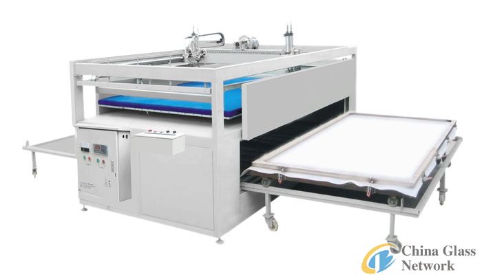 Laminated and silk screen glass machine
