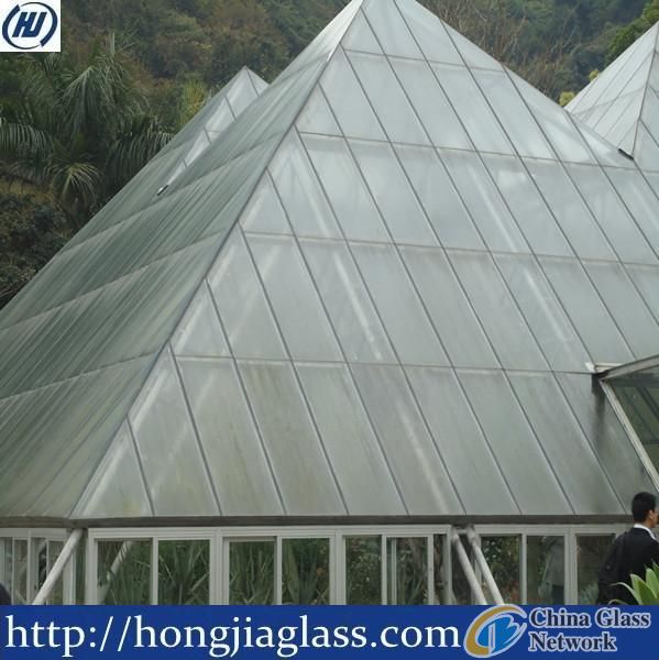 Pyramid roof building glass