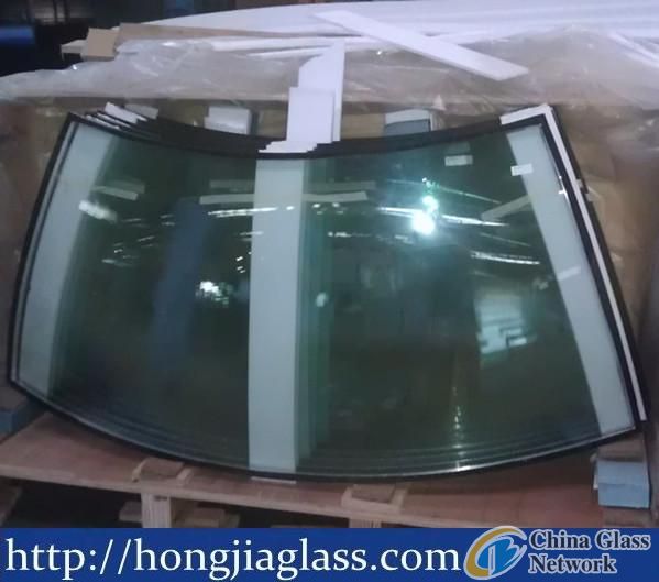 Double glazing curved glass