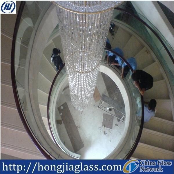 Spiral staircase glass