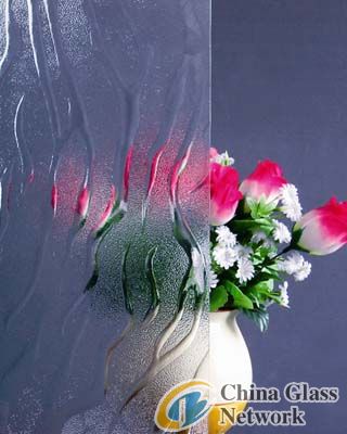 Clear pattern glass:flame