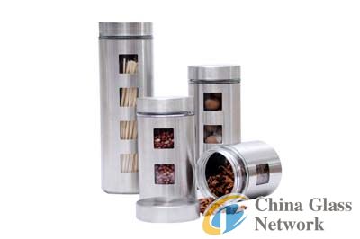 Storage jars, glass storage jars