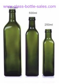 Supply Dark Green Olive Oil Glass Bottle