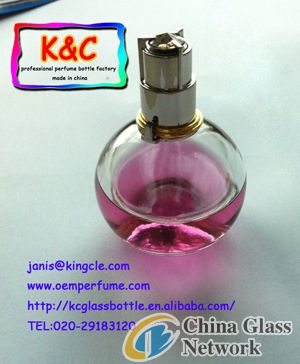 professional glass perfume bottles with pump