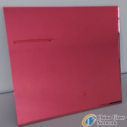 Rose-red mirror glass