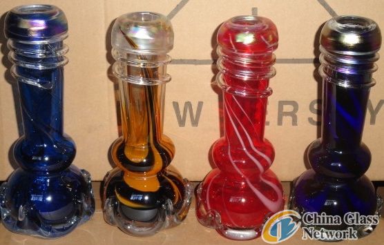 hookahs&excellent hand blown colored soft glass bongs/pipes