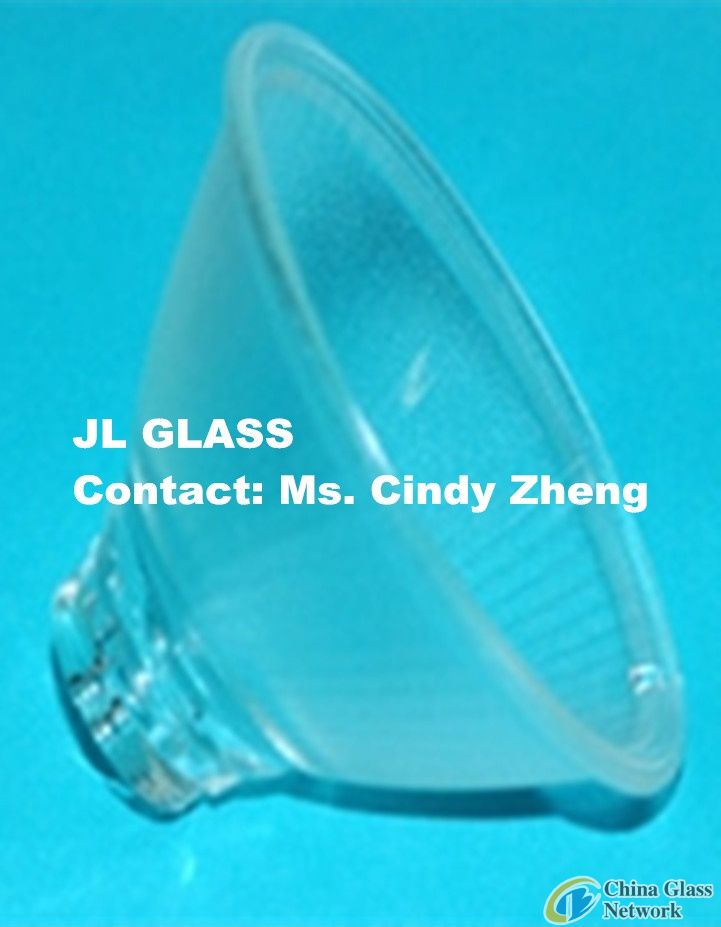 Glass cover lens for lamps