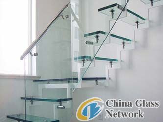 6+1.14+6mm Laminated Tempered  Stairs Glass