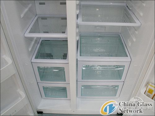wholesale clear 4mm refrigerator  glass  shelf with pattern