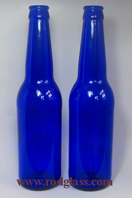 cobalt blue beer glass bottle of 330ml