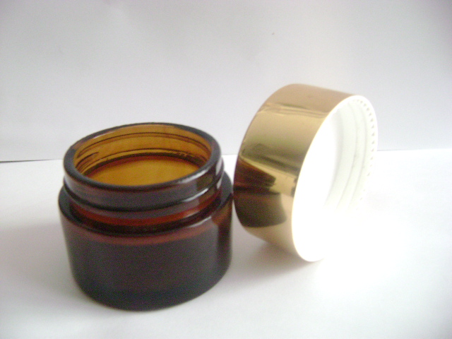 Supply Amber Glass Cosmetic Jar With Lid